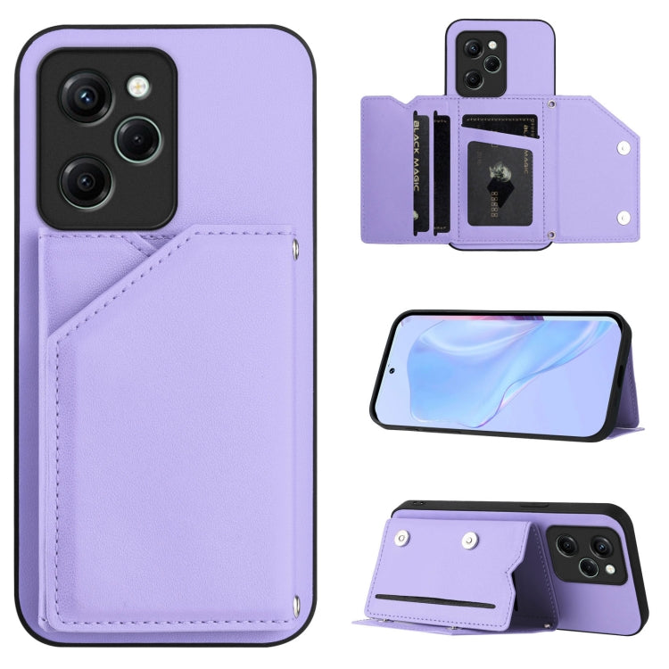Skin Feel Four Card Slots Phone Case with Wrist Strap, For Xiaomi 15 Ultra, For Xiaomi Poco X7 Pro, For Xiaomi Poco F6, For Xiaomi Civi 4 Pro, For Xiaomi Poco X6, For Xiaomi Poco C65, For Xiaomi Poco F5 5G, For Xiaomi Poco F5 Pro 5G                    ...