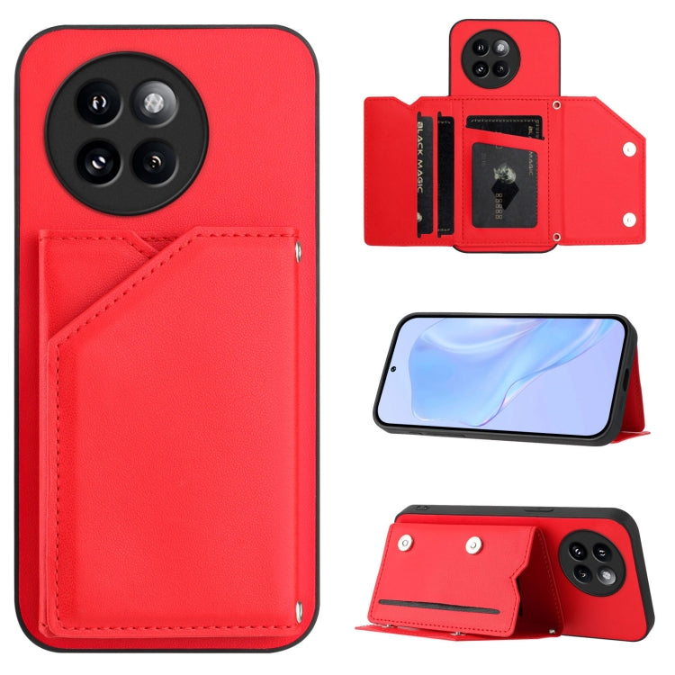Skin Feel Four Card Slots Phone Case with Wrist Strap, For Xiaomi 15 Ultra, For Xiaomi Poco X7 Pro, For Xiaomi Poco F6, For Xiaomi Civi 4 Pro, For Xiaomi Poco X6, For Xiaomi Poco C65, For Xiaomi Poco F5 5G, For Xiaomi Poco F5 Pro 5G                    ...