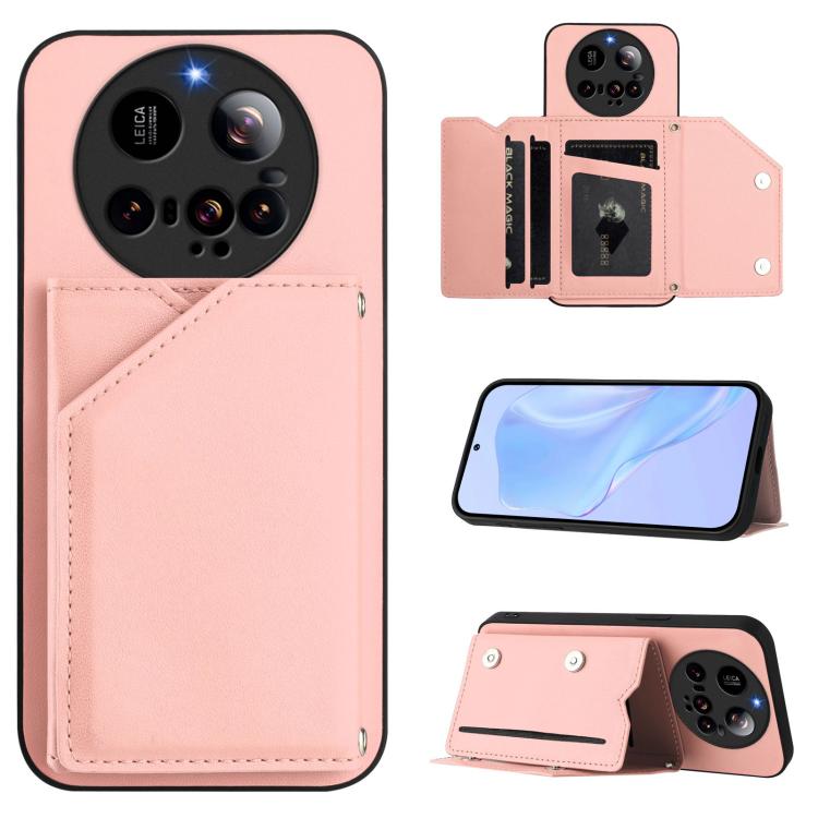 Skin Feel Four Card Slots Phone Case with Wrist Strap, For Xiaomi 15 Ultra, For Xiaomi Poco X7 Pro, For Xiaomi Poco F6, For Xiaomi Civi 4 Pro, For Xiaomi Poco X6, For Xiaomi Poco C65, For Xiaomi Poco F5 5G, For Xiaomi Poco F5 Pro 5G                    ...
