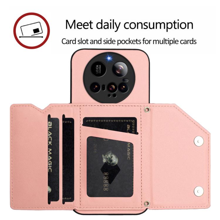 Skin Feel Four Card Slots Phone Case with Wrist Strap, For Xiaomi 15 Ultra, For Xiaomi Poco X7 Pro, For Xiaomi Poco F6, For Xiaomi Civi 4 Pro, For Xiaomi Poco X6, For Xiaomi Poco C65, For Xiaomi Poco F5 5G, For Xiaomi Poco F5 Pro 5G                    ...