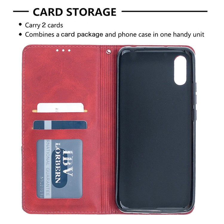 Red wallet flip phone case with card slots and phone pocket