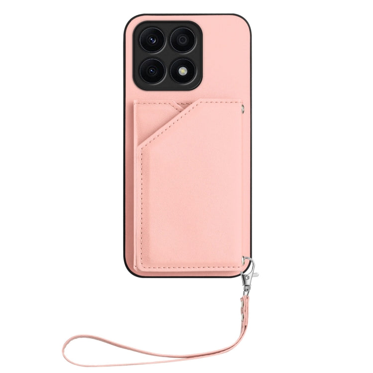 Skin Feel Four Card Slots Phone Case with Wrist Strap, For Honor X8A, For Honor X9A / Magic5 Lite
