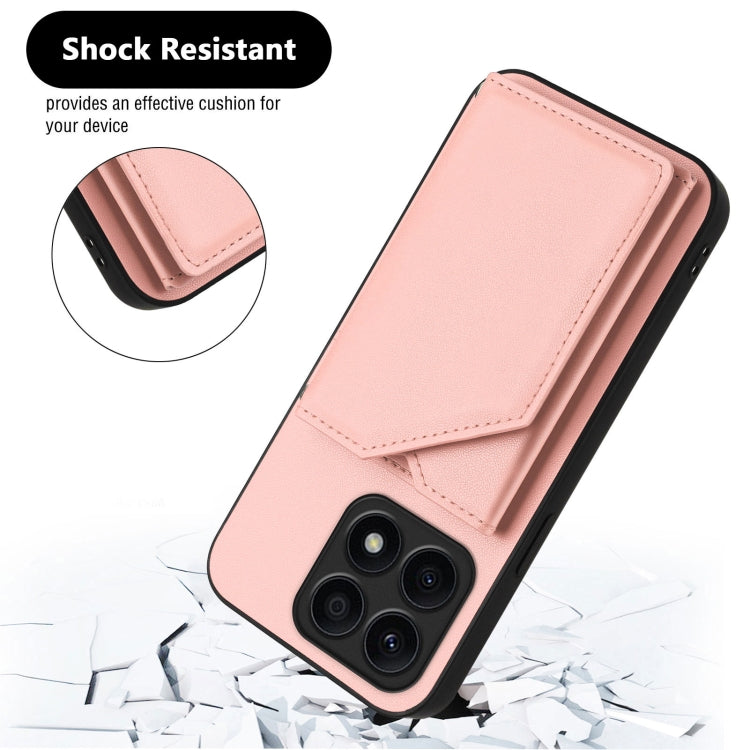 Skin Feel Four Card Slots Phone Case with Wrist Strap, For Honor X8A, For Honor X9A / Magic5 Lite