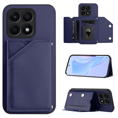 Skin Feel Four Card Slots Phone Case with Wrist Strap, For Honor X8A, For Honor X9A / Magic5 Lite
