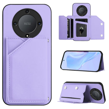 Skin Feel Four Card Slots Phone Case with Wrist Strap, For Honor X8A, For Honor X9A / Magic5 Lite