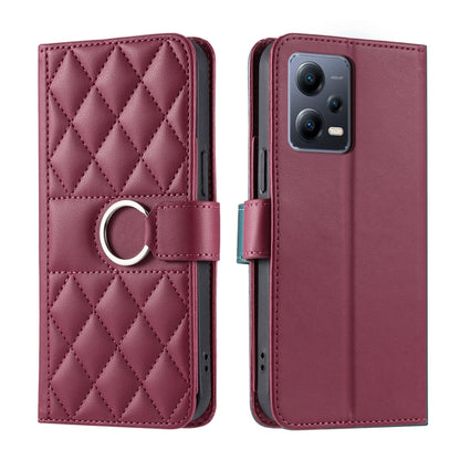 Ring Buckle Rhombic Leather Phone Case, For Redmi A7 Pro 4G / 5G / Poco C81, For Redmi 15a 5G / R70 5G, For Redmi Note 15 Pro+ Global 163.3mm, For Redmi Note 15 4G / 5G Global 164mm, For Redmi Note 15 Pro 4G Global 163.2mm                              ...