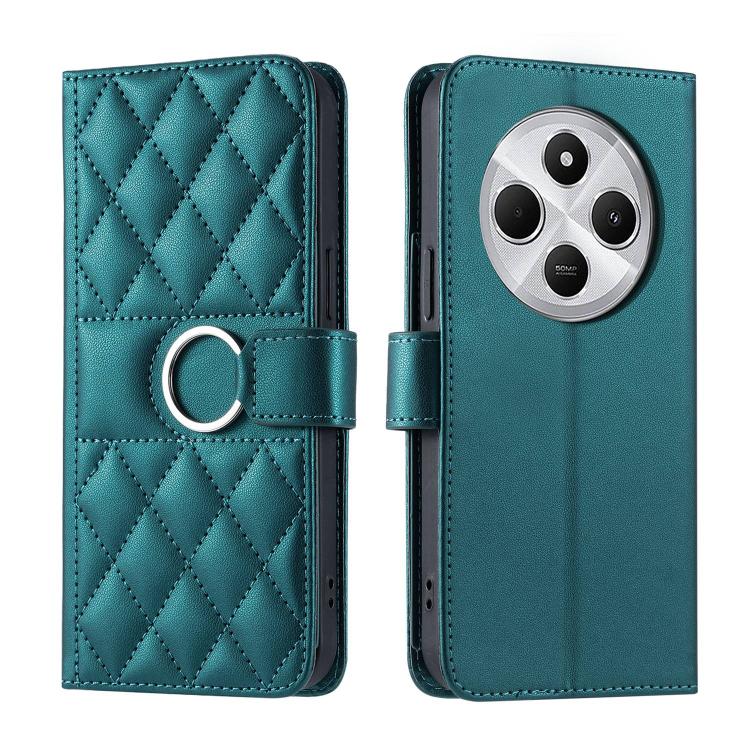 Ring Buckle Rhombic Leather Phone Case, For Redmi A7 Pro 4G / 5G / Poco C81, For Redmi 15a 5G / R70 5G, For Redmi Note 15 Pro+ Global 163.3mm, For Redmi Note 15 4G / 5G Global 164mm, For Redmi Note 15 Pro 4G Global 163.2mm                              ...