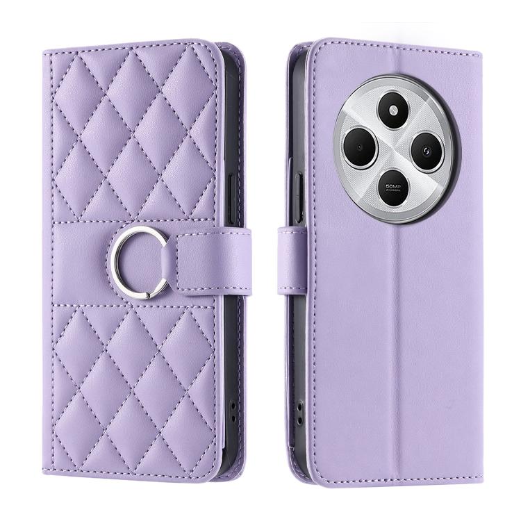 Ring Buckle Rhombic Leather Phone Case, For Redmi A7 Pro 4G / 5G / Poco C81, For Redmi 15a 5G / R70 5G, For Redmi Note 15 Pro+ Global 163.3mm, For Redmi Note 15 4G / 5G Global 164mm, For Redmi Note 15 Pro 4G Global 163.2mm                              ...