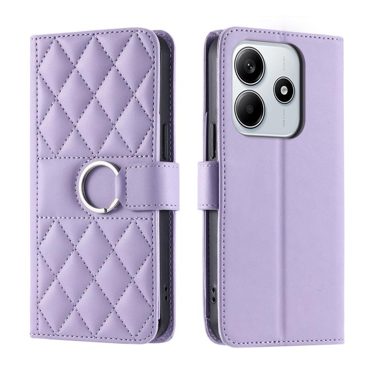 Ring Buckle Rhombic Leather Phone Case, For Redmi A7 Pro 4G / 5G / Poco C81, For Redmi 15a 5G / R70 5G, For Redmi Note 15 Pro+ Global 163.3mm, For Redmi Note 15 4G / 5G Global 164mm, For Redmi Note 15 Pro 4G Global 163.2mm                              ...