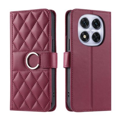 Ring Buckle Rhombic Leather Phone Case, For Redmi A7 Pro 4G / 5G / Poco C81, For Redmi 15a 5G / R70 5G, For Redmi Note 15 Pro+ Global 163.3mm, For Redmi Note 15 4G / 5G Global 164mm, For Redmi Note 15 Pro 4G Global 163.2mm                              ...