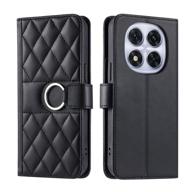 Ring Buckle Rhombic Leather Phone Case, For Redmi A7 Pro 4G / 5G / Poco C81, For Redmi 15a 5G / R70 5G, For Redmi Note 15 Pro+ Global 163.3mm, For Redmi Note 15 4G / 5G Global 164mm, For Redmi Note 15 Pro 4G Global 163.2mm                              ...