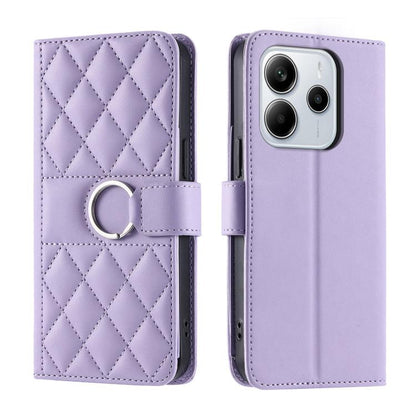 Ring Buckle Rhombic Leather Phone Case, For Redmi A7 Pro 4G / 5G / Poco C81, For Redmi 15a 5G / R70 5G, For Redmi Note 15 Pro+ Global 163.3mm, For Redmi Note 15 4G / 5G Global 164mm, For Redmi Note 15 Pro 4G Global 163.2mm                              ...