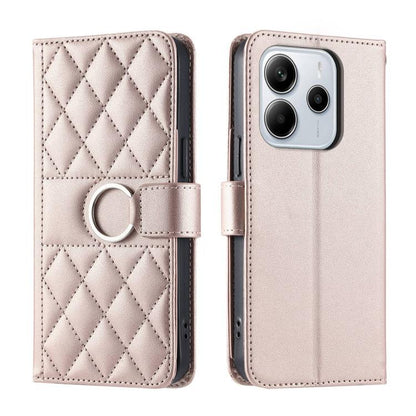 Ring Buckle Rhombic Leather Phone Case, For Redmi A7 Pro 4G / 5G / Poco C81, For Redmi 15a 5G / R70 5G, For Redmi Note 15 Pro+ Global 163.3mm, For Redmi Note 15 4G / 5G Global 164mm, For Redmi Note 15 Pro 4G Global 163.2mm                              ...