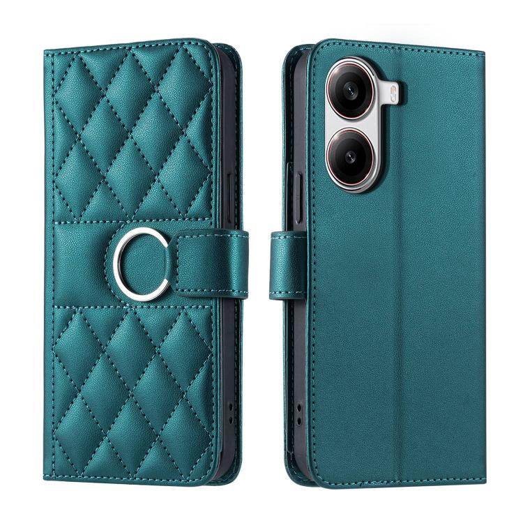 Ring Buckle Rhombic Leather Phone Case, For Redmi A7 Pro 4G / 5G / Poco C81, For Redmi 15a 5G / R70 5G, For Redmi Note 15 Pro+ Global 163.3mm, For Redmi Note 15 4G / 5G Global 164mm, For Redmi Note 15 Pro 4G Global 163.2mm                              ...