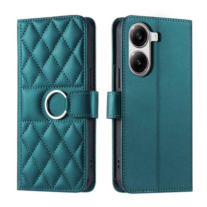 Ring Buckle Rhombic Leather Phone Case, For Redmi A7 Pro 4G / 5G / Poco C81, For Redmi 15a 5G / R70 5G, For Redmi Note 15 Pro+ Global 163.3mm, For Redmi Note 15 4G / 5G Global 164mm, For Redmi Note 15 Pro 4G Global 163.2mm                              ...