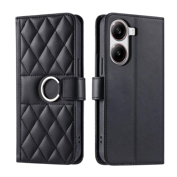 Ring Buckle Rhombic Leather Phone Case, For Redmi A7 Pro 4G / 5G / Poco C81, For Redmi 15a 5G / R70 5G, For Redmi Note 15 Pro+ Global 163.3mm, For Redmi Note 15 4G / 5G Global 164mm, For Redmi Note 15 Pro 4G Global 163.2mm                              ...