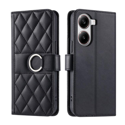 Ring Buckle Rhombic Leather Phone Case, For Redmi A7 Pro 4G / 5G / Poco C81, For Redmi 15a 5G / R70 5G, For Redmi Note 15 Pro+ Global 163.3mm, For Redmi Note 15 4G / 5G Global 164mm, For Redmi Note 15 Pro 4G Global 163.2mm                              ...