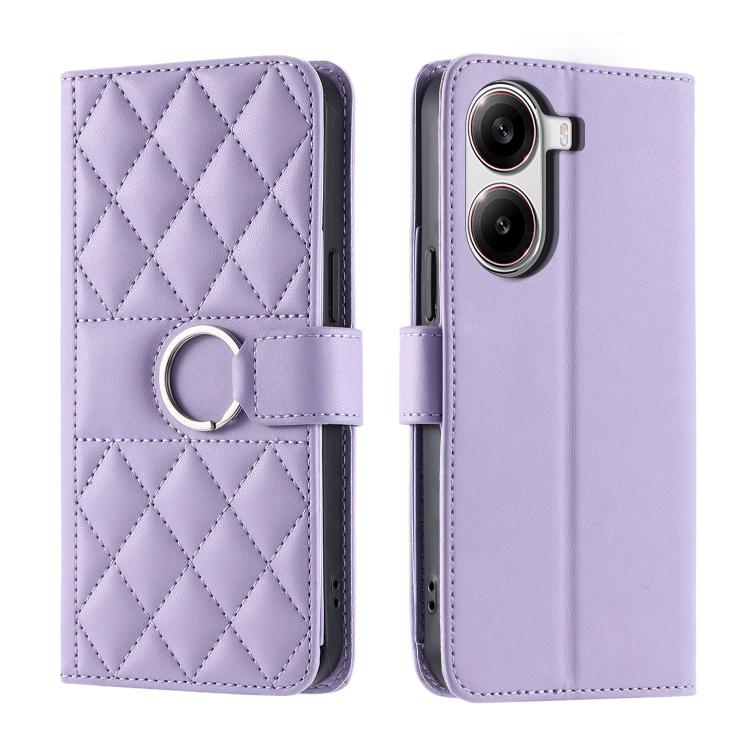 Ring Buckle Rhombic Leather Phone Case, For Redmi A7 Pro 4G / 5G / Poco C81, For Redmi 15a 5G / R70 5G, For Redmi Note 15 Pro+ Global 163.3mm, For Redmi Note 15 4G / 5G Global 164mm, For Redmi Note 15 Pro 4G Global 163.2mm                              ...