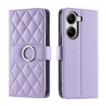 Ring Buckle Rhombic Leather Phone Case, For Redmi A7 Pro 4G / 5G / Poco C81, For Redmi 15a 5G / R70 5G, For Redmi Note 15 Pro+ Global 163.3mm, For Redmi Note 15 4G / 5G Global 164mm, For Redmi Note 15 Pro 4G Global 163.2mm                              ...