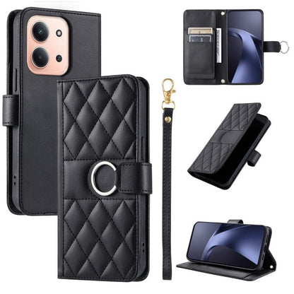 Ring Buckle Rhombic Leather Phone Case, For Redmi A7 Pro 4G / 5G / Poco C81, For Redmi 15a 5G / R70 5G, For Redmi Note 15 Pro+ Global 163.3mm, For Redmi Note 15 4G / 5G Global 164mm, For Redmi Note 15 Pro 4G Global 163.2mm                              ...