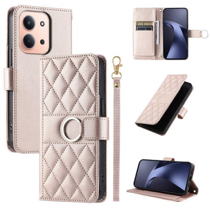 Ring Buckle Rhombic Leather Phone Case, For Redmi A7 Pro 4G / 5G / Poco C81, For Redmi 15a 5G / R70 5G, For Redmi Note 15 Pro+ Global 163.3mm, For Redmi Note 15 4G / 5G Global 164mm, For Redmi Note 15 Pro 4G Global 163.2mm                              ...