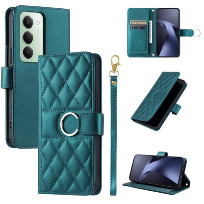 Ring Buckle Rhombic Leather Phone Case, For Redmi A7 Pro 4G / 5G / Poco C81, For Redmi 15a 5G / R70 5G, For Redmi Note 15 Pro+ Global 163.3mm, For Redmi Note 15 4G / 5G Global 164mm, For Redmi Note 15 Pro 4G Global 163.2mm                              ...