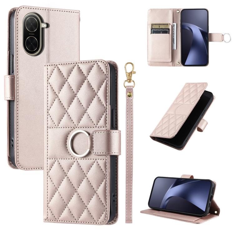 Ring Buckle Rhombic Leather Phone Case, For Redmi A7 Pro 4G / 5G / Poco C81, For Redmi 15a 5G / R70 5G, For Redmi Note 15 Pro+ Global 163.3mm, For Redmi Note 15 4G / 5G Global 164mm, For Redmi Note 15 Pro 4G Global 163.2mm                              ...