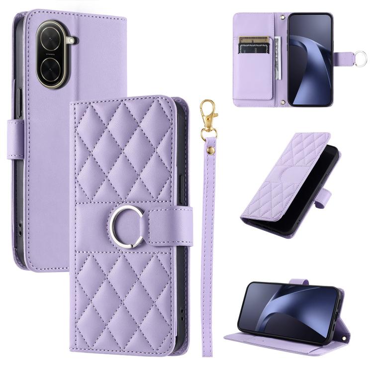 Ring Buckle Rhombic Leather Phone Case, For Redmi A7 Pro 4G / 5G / Poco C81, For Redmi 15a 5G / R70 5G, For Redmi Note 15 Pro+ Global 163.3mm, For Redmi Note 15 4G / 5G Global 164mm, For Redmi Note 15 Pro 4G Global 163.2mm                              ...