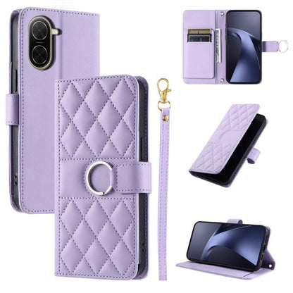 Ring Buckle Rhombic Leather Phone Case, For Redmi A7 Pro 4G / 5G / Poco C81, For Redmi 15a 5G / R70 5G, For Redmi Note 15 Pro+ Global 163.3mm, For Redmi Note 15 4G / 5G Global 164mm, For Redmi Note 15 Pro 4G Global 163.2mm                              ...