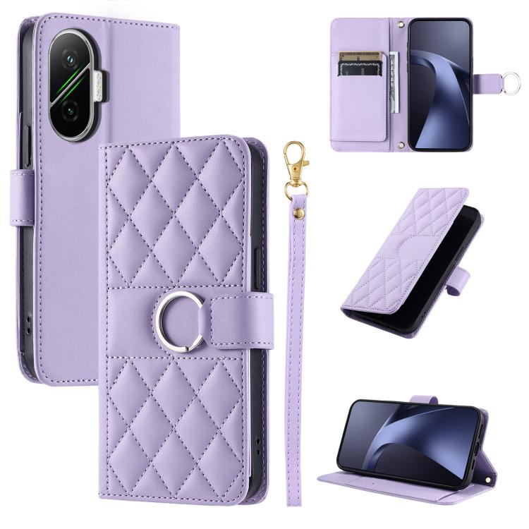 Ring Buckle Rhombic Leather Phone Case, For Redmi A7 Pro 4G / 5G / Poco C81, For Redmi 15a 5G / R70 5G, For Redmi Note 15 Pro+ Global 163.3mm, For Redmi Note 15 4G / 5G Global 164mm, For Redmi Note 15 Pro 4G Global 163.2mm                              ...