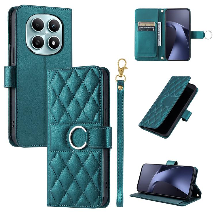 Ring Buckle Rhombic Leather Phone Case, For Redmi A7 Pro 4G / 5G / Poco C81, For Redmi 15a 5G / R70 5G, For Redmi Note 15 Pro+ Global 163.3mm, For Redmi Note 15 4G / 5G Global 164mm, For Redmi Note 15 Pro 4G Global 163.2mm                              ...