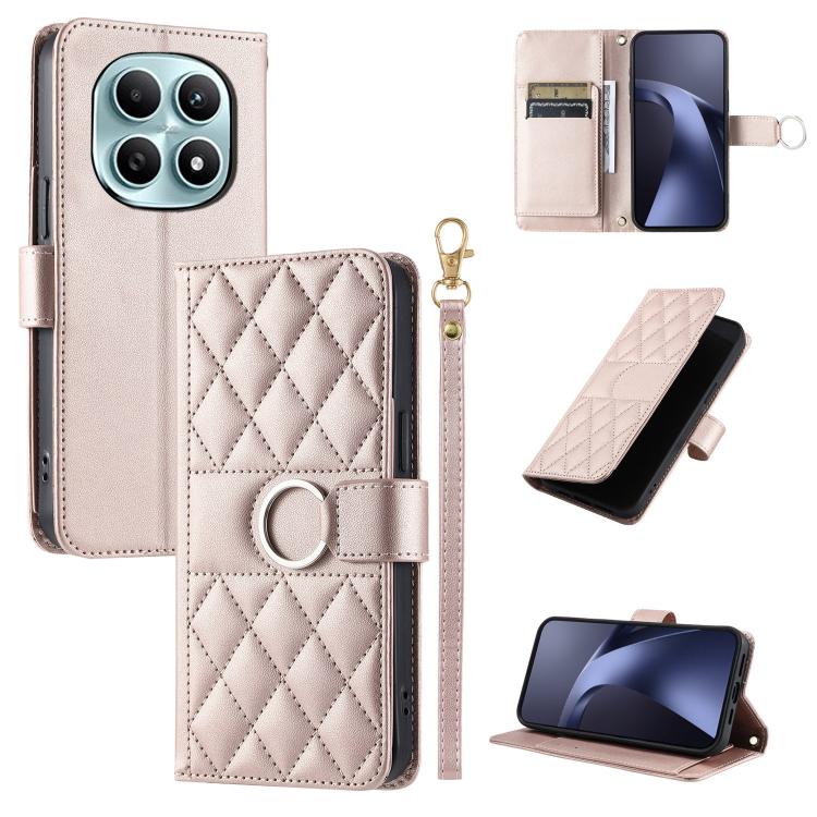 Ring Buckle Rhombic Leather Phone Case, For Redmi A7 Pro 4G / 5G / Poco C81, For Redmi 15a 5G / R70 5G, For Redmi Note 15 Pro+ Global 163.3mm, For Redmi Note 15 4G / 5G Global 164mm, For Redmi Note 15 Pro 4G Global 163.2mm                              ...