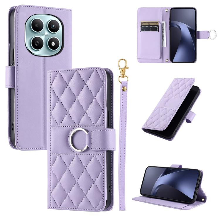 Ring Buckle Rhombic Leather Phone Case, For Redmi A7 Pro 4G / 5G / Poco C81, For Redmi 15a 5G / R70 5G, For Redmi Note 15 Pro+ Global 163.3mm, For Redmi Note 15 4G / 5G Global 164mm, For Redmi Note 15 Pro 4G Global 163.2mm                              ...