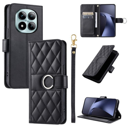 Ring Buckle Rhombic Leather Phone Case, For Redmi A7 Pro 4G / 5G / Poco C81, For Redmi 15a 5G / R70 5G, For Redmi Note 15 Pro+ Global 163.3mm, For Redmi Note 15 4G / 5G Global 164mm, For Redmi Note 15 Pro 4G Global 163.2mm                              ...