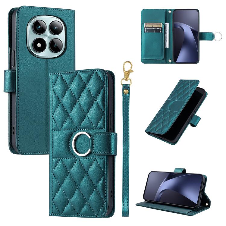 Ring Buckle Rhombic Leather Phone Case, For Redmi A7 Pro 4G / 5G / Poco C81, For Redmi 15a 5G / R70 5G, For Redmi Note 15 Pro+ Global 163.3mm, For Redmi Note 15 4G / 5G Global 164mm, For Redmi Note 15 Pro 4G Global 163.2mm                              ...