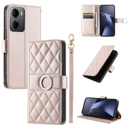 Ring Buckle Rhombic Leather Phone Case, For Redmi A7 Pro 4G / 5G / Poco C81, For Redmi 15a 5G / R70 5G, For Redmi Note 15 Pro+ Global 163.3mm, For Redmi Note 15 4G / 5G Global 164mm, For Redmi Note 15 Pro 4G Global 163.2mm                              ...