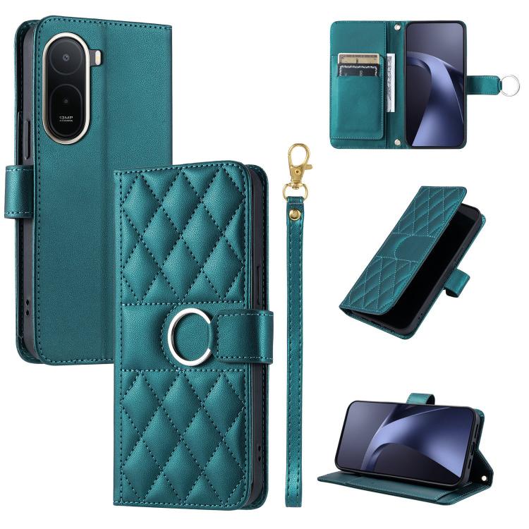Ring Buckle Rhombic Leather Phone Case, For Redmi A7 Pro 4G / 5G / Poco C81, For Redmi 15a 5G / R70 5G, For Redmi Note 15 Pro+ Global 163.3mm, For Redmi Note 15 4G / 5G Global 164mm, For Redmi Note 15 Pro 4G Global 163.2mm                              ...