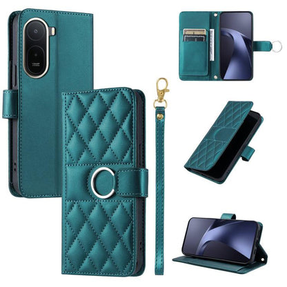 Ring Buckle Rhombic Leather Phone Case, For Redmi A7 Pro 4G / 5G / Poco C81, For Redmi 15a 5G / R70 5G, For Redmi Note 15 Pro+ Global 163.3mm, For Redmi Note 15 4G / 5G Global 164mm, For Redmi Note 15 Pro 4G Global 163.2mm                              ...