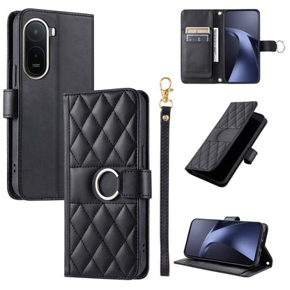 Ring Buckle Rhombic Leather Phone Case, For Redmi A7 Pro 4G / 5G / Poco C81, For Redmi 15a 5G / R70 5G, For Redmi Note 15 Pro+ Global 163.3mm, For Redmi Note 15 4G / 5G Global 164mm, For Redmi Note 15 Pro 4G Global 163.2mm                              ...