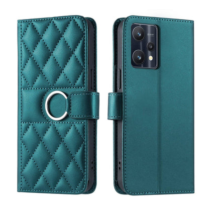 Ring Buckle Rhombic Leather Phone Case, For Realme 15T 5G, For Realme 15 / 15 Pro 5G, For Realme 14 5G, For Realme 14 Pro+, For Realme 14 Pro, For Realme 13+ 5G Global, For Realme 13 Pro+ 5G Global, For Realme 12+ 5G Global                             ...