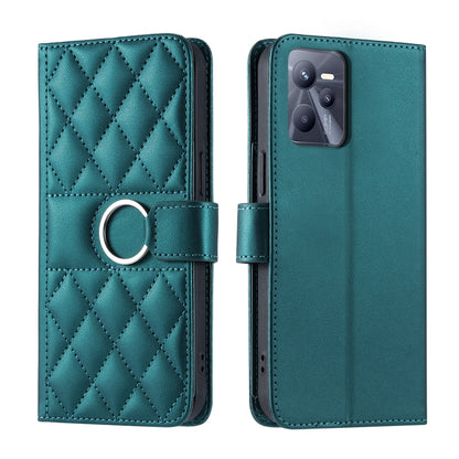 Ring Buckle Rhombic Leather Phone Case, For Realme 15T 5G, For Realme 15 / 15 Pro 5G, For Realme 14 5G, For Realme 14 Pro+, For Realme 14 Pro, For Realme 13+ 5G Global, For Realme 13 Pro+ 5G Global, For Realme 12+ 5G Global                             ...