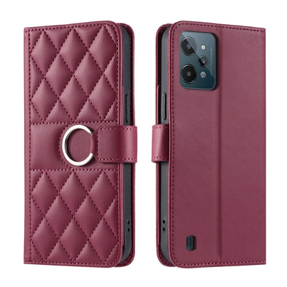 Ring Buckle Rhombic Leather Phone Case, For Realme 15T 5G, For Realme 15 / 15 Pro 5G, For Realme 14 5G, For Realme 14 Pro+, For Realme 14 Pro, For Realme 13+ 5G Global, For Realme 13 Pro+ 5G Global, For Realme 12+ 5G Global                             ...