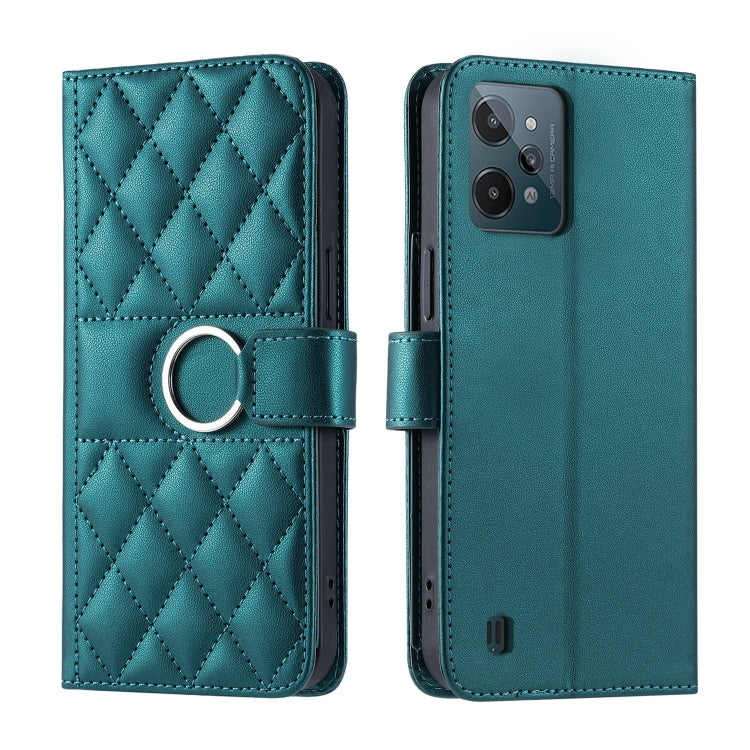 Ring Buckle Rhombic Leather Phone Case, For Realme 15T 5G, For Realme 15 / 15 Pro 5G, For Realme 14 5G, For Realme 14 Pro+, For Realme 14 Pro, For Realme 13+ 5G Global, For Realme 13 Pro+ 5G Global, For Realme 12+ 5G Global                             ...