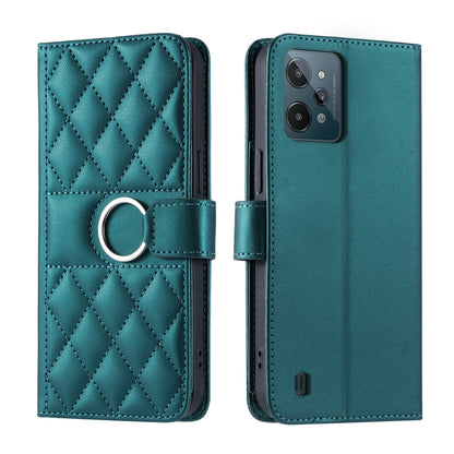 Ring Buckle Rhombic Leather Phone Case, For Realme 15T 5G, For Realme 15 / 15 Pro 5G, For Realme 14 5G, For Realme 14 Pro+, For Realme 14 Pro, For Realme 13+ 5G Global, For Realme 13 Pro+ 5G Global, For Realme 12+ 5G Global                             ...