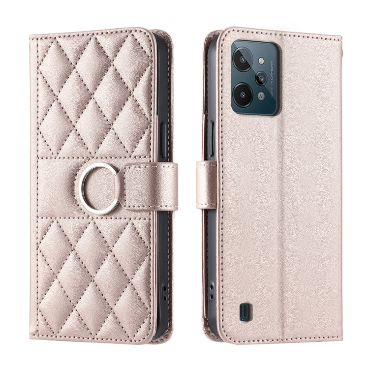 Ring Buckle Rhombic Leather Phone Case, For Realme 15T 5G, For Realme 15 / 15 Pro 5G, For Realme 14 5G, For Realme 14 Pro+, For Realme 14 Pro, For Realme 13+ 5G Global, For Realme 13 Pro+ 5G Global, For Realme 12+ 5G Global                             ...