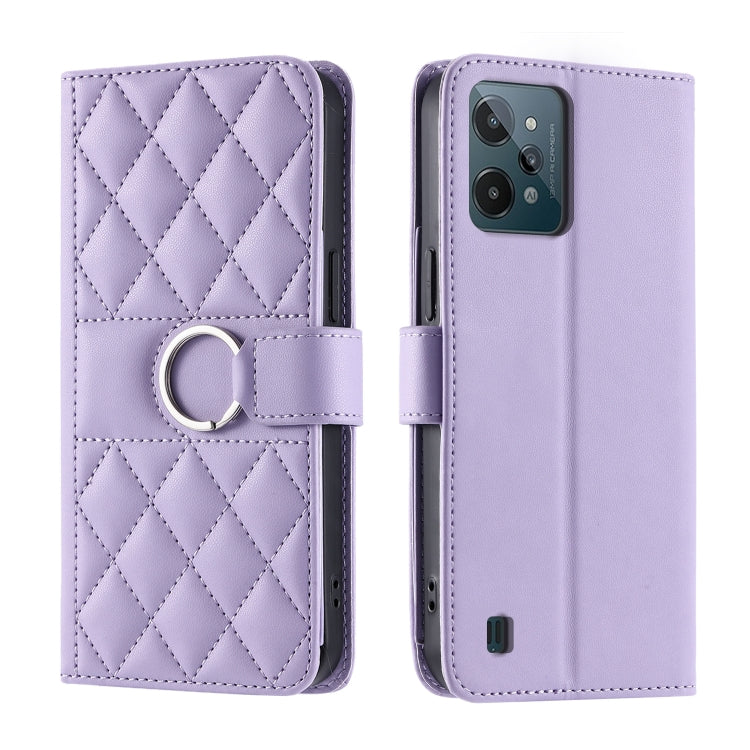 Ring Buckle Rhombic Leather Phone Case, For Realme 15T 5G, For Realme 15 / 15 Pro 5G, For Realme 14 5G, For Realme 14 Pro+, For Realme 14 Pro, For Realme 13+ 5G Global, For Realme 13 Pro+ 5G Global, For Realme 12+ 5G Global                             ...
