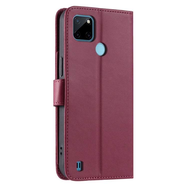 Ring Buckle Rhombic Leather Phone Case, For Realme C21Y / C25Y, For Realme 8 4G / 8 Pro 4G