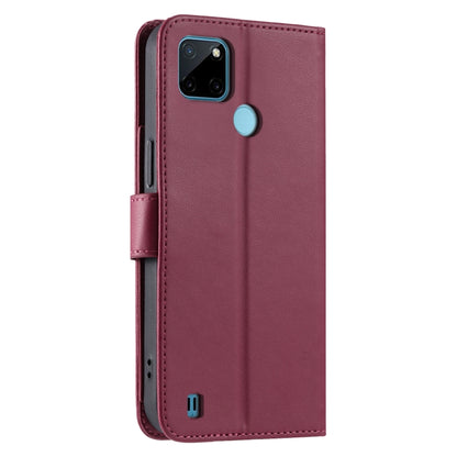 Ring Buckle Rhombic Leather Phone Case, For Realme C21Y / C25Y, For Realme 8 4G / 8 Pro 4G