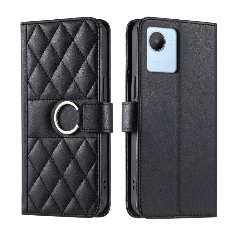 Ring Buckle Rhombic Leather Phone Case, For Realme 15T 5G, For Realme 15 / 15 Pro 5G, For Realme 14 5G, For Realme 14 Pro+, For Realme 14 Pro, For Realme 13+ 5G Global, For Realme 13 Pro+ 5G Global, For Realme 12+ 5G Global                             ...