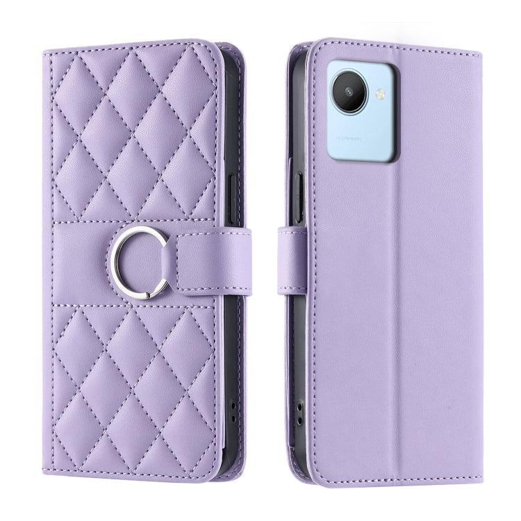 Ring Buckle Rhombic Leather Phone Case, For Realme 15T 5G, For Realme 15 / 15 Pro 5G, For Realme 14 5G, For Realme 14 Pro+, For Realme 14 Pro, For Realme 13+ 5G Global, For Realme 13 Pro+ 5G Global, For Realme 12+ 5G Global                             ...